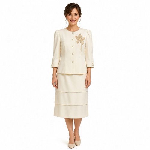Petites demaro ivory skirt - by,