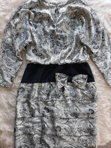 Vtg demaro black white boho - vtg, black&white